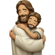 Jesus hug sticker