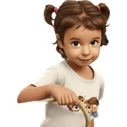 brown haired girl in nature sticker