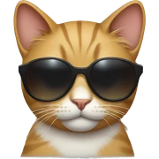 Cat with sunglasses sticker