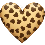 lepord print heart  sticker