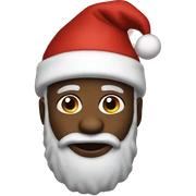 black santa  sticker