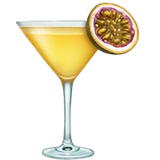 passionfruit flavored drink, martini glass sticker
