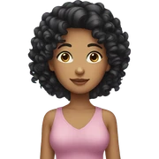 girl with curly black hair sticker