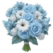 Pastel blue bouquet  sticker