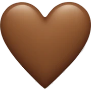 brown heart sticker