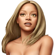 realistic blonde girl portrait sticker