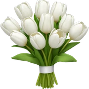 white tulip bouquet  sticker