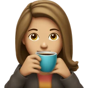 girl with a cup of coffee sticker