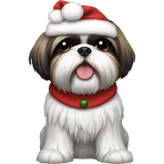 Christmas shih tzu sticker