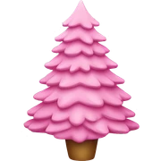 Pink Christmas tree sticker
