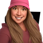smiling girl in pink hat sticker