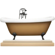 Bathtub with a shelf sticker
