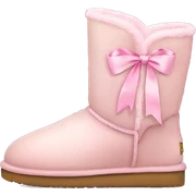light pink uggs with pink ribbon sticker