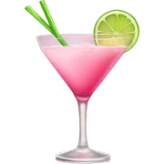 Pink cocktail sticker