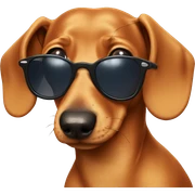 Dachshund with sunglasses  sticker
