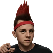 mohawk boy in black shirt sticker
