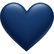 navy blue heart sticker