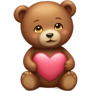 Cute teddy bear heart  sticker