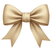 Beige bow sticker