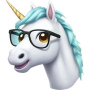 unicornio con lentes sticker