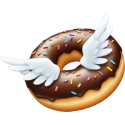 Flying donut sticker