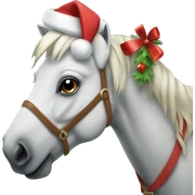 Christmas horses sticker
