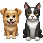 cat and dog sticker