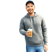 boys enjoying drinks outdoors sticker