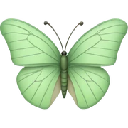 Sage green butterfly sticker