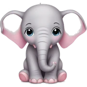Baby pink elephant  sticker