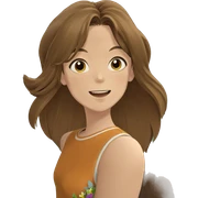 smiling girl with flowers sticker