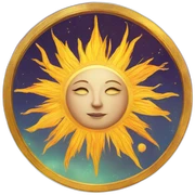 tarot sun sticker