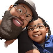 happy boys with stylish hats sticker