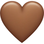 Brown pastel heart sticker