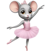 ballerina mouse sticker