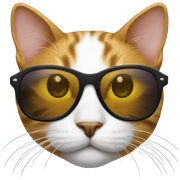 Cat with sunglasses sticker