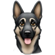 silver and black German shepherd sticker