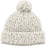 white knitted wool cap piece of clothing sticker