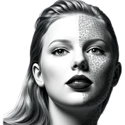 monochrome portrait of a girl sticker