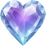 crystal heart sticker