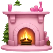 Winter Pink FirePlace sticker