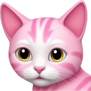pink cat sticker