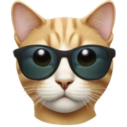 Cat with sunglasses sticker