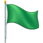 green flag sticker