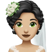Beautiful bride with black hair green eyes  sticker