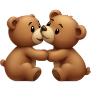 teddy bear kissing another teddy bear sticker