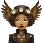 Steampunk angel  sticker