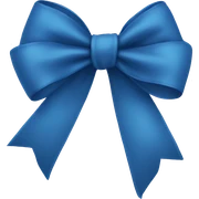 blue bow sticker