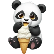 Panda eating ice cream sticker
