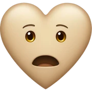 Beige heart sticker